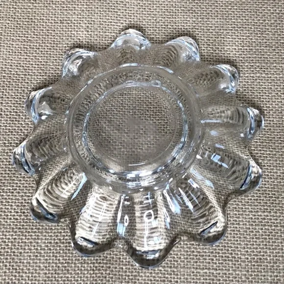 Vintage  Indiana Glass Clear Candle Lite Celestial Candle Holder Fairy Core - Picture 2 of 2